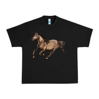 Black Missouri Fox Trotter horse Urban Heavy Tee - LillyAllenDesigns