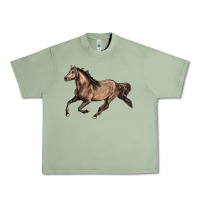 Oil Green Missouri Fox Trotter horse Urban Heavy Tee - LillyAllenDesigns