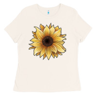 Bone watercolor sunflower Ladies Tee - JahusDesignShop