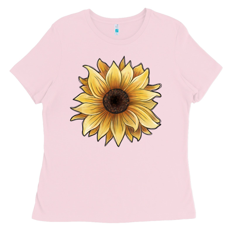 Watercolor Sunflower Ladies Tee by JahusDesignShop | Teevron