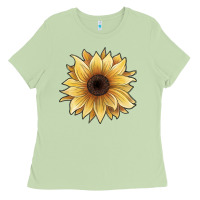 Matcha watercolor sunflower Ladies Tee - JahusDesignShop