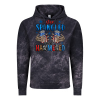 Cloud Black star spangled and hammered skeleton hand Vintage Hoodie - Jasminsmagicworld