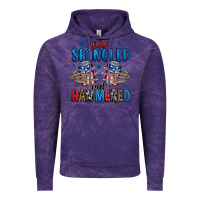 Cloud Purple star spangled and hammered skeleton hand Vintage Hoodie - Jasminsmagicworld
