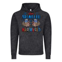 Vintage Black star spangled and hammered skeleton hand Vintage Hoodie - Jasminsmagicworld