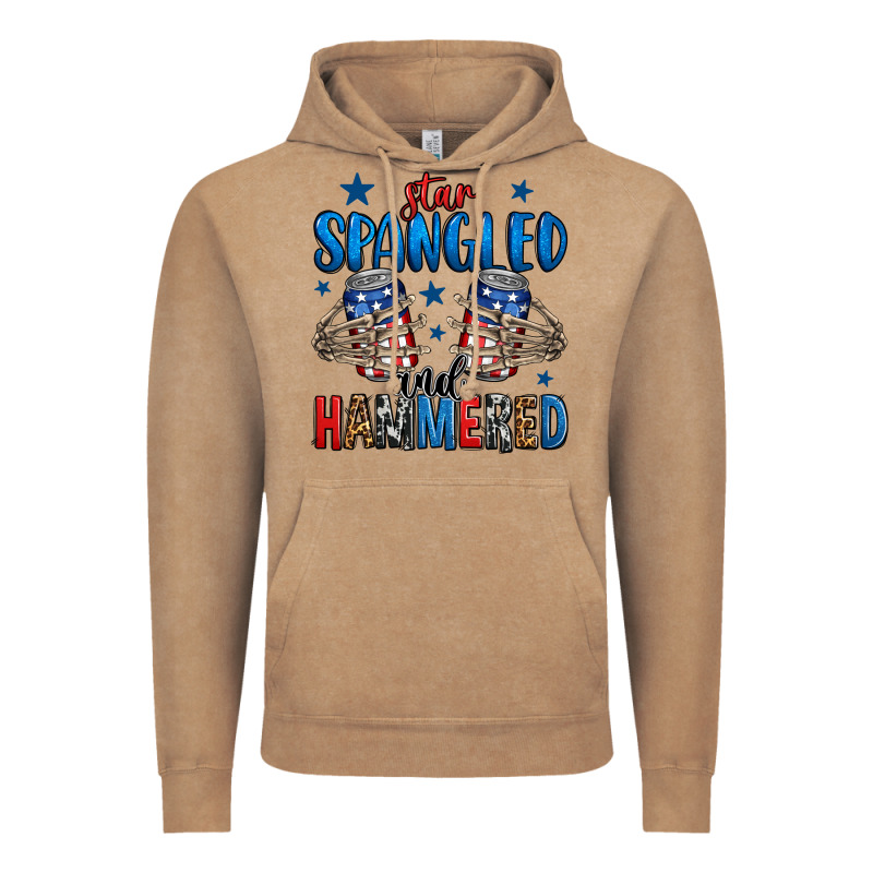 Star Spangled And Hammered Skeleton Hand Vintage Hoodie by Jasminsmagicworld | Teevron