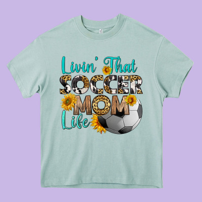 Livin' That Soccer Mom Life Heavy Core Tee Designed By Hra Design Shop