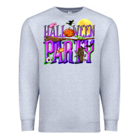Heather Grey Halloween party Premium Sweatshirt - NancyCooperArtShop