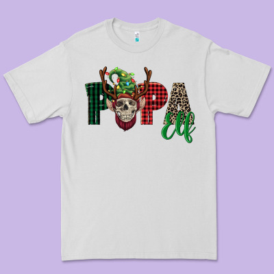 Papa Elf Skull Premium Tee Designed By Fadigitalartstudio