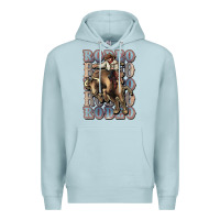 Blue Mist Rodeo Cowboy bull western Premium Hoodie - HowdyJamesFarm