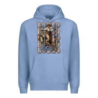 Colony Blue Rodeo Cowboy bull western Premium Hoodie - HowdyJamesFarm