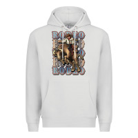 Dove Grey Rodeo Cowboy bull western Premium Hoodie - HowdyJamesFarm