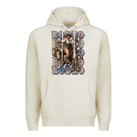 Oatmeal Heather Rodeo Cowboy bull western Premium Hoodie - HowdyJamesFarm
