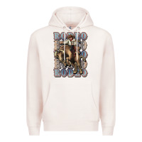 Pale Pink Rodeo Cowboy bull western Premium Hoodie - HowdyJamesFarm