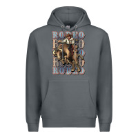 Rock Rodeo Cowboy bull western Premium Hoodie - HowdyJamesFarm