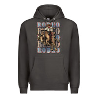 Smoke Rodeo Cowboy bull western Premium Hoodie - HowdyJamesFarm