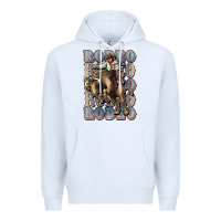 White Rodeo Cowboy bull western Premium Hoodie - HowdyJamesFarm