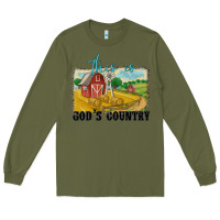 Army Green this is god's country Long Sleeve Tee - MaliasSmallBusiness