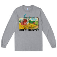 Heather Grey this is god's country Long Sleeve Tee - MaliasSmallBusiness