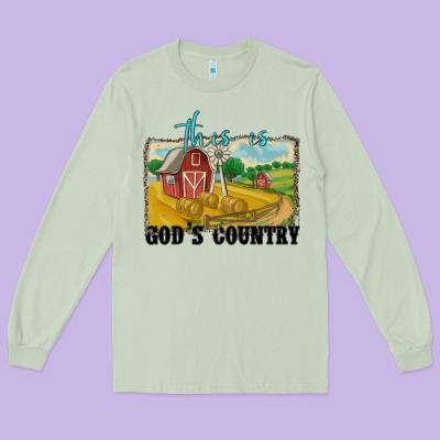This Is God's Country Long Sleeve Tee Designed By Maliassmallbusiness