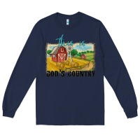 Navy this is god's country Long Sleeve Tee - MaliasSmallBusiness