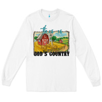 White this is god's country Long Sleeve Tee - MaliasSmallBusiness