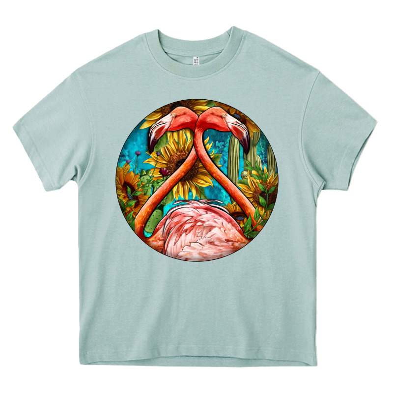 Flamingos With Western Background Heavy Core Tee by BarkalooDesign | Teevron