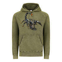 Vintage Olive scorpion Vintage Hoodie - LillyAllenDesigns
