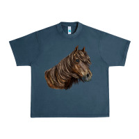 Midnight Navy missouri horse Urban Heavy Tee - LillyAllenDesigns