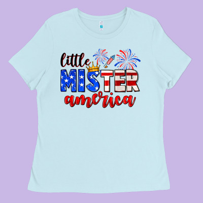 Little Mister America Ladies Tee Designed By Neo Western