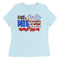 Baby Blue little mister america Ladies Tee - Neo Western