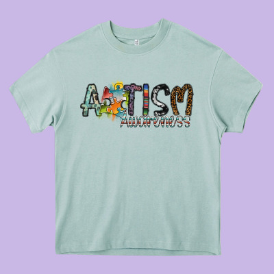 Autism Awareness Heavy Core Tee Designed By Sublimationcraftshop
