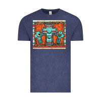 Vintage Denim turquoise gemstone crosses Vintage Tee - Jasminsmagicworld