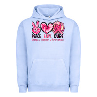 Pigment Grape Ice Peace love cure Breast Cancer Awareness Urban Hoodie - FaDigitalArtStudio