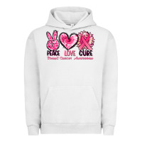 Pigment Lunar Rock Peace love cure Breast Cancer Awareness Urban Hoodie - FaDigitalArtStudio