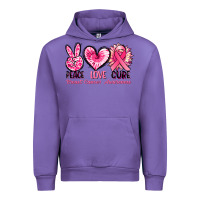 Tulip Peace love cure Breast Cancer Awareness Urban Hoodie - FaDigitalArtStudio