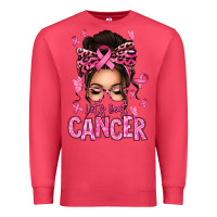 Cardinal lets beat cancer afro messy bun Premium Sweatshirt - texasbilliewilder