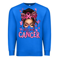 True Royal lets beat cancer afro messy bun Premium Sweatshirt - texasbilliewilder
