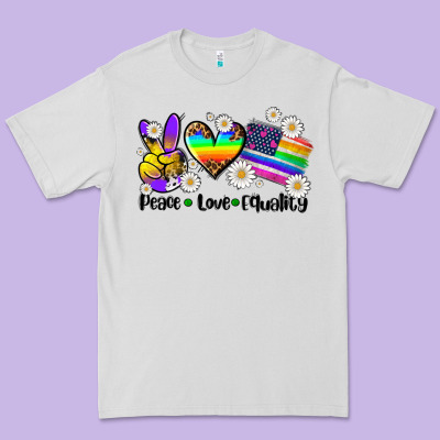 Peace Love  Equality Premium Tee Designed By Adodesignshop