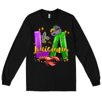 Black louisiana mardi gras Long Sleeve Tee - MaliasSmallBusiness