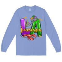 Colony Blue louisiana mardi gras Long Sleeve Tee - MaliasSmallBusiness
