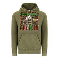 Vintage Olive jingle bell rockin skeleton christmas Vintage Hoodie - Jasminsmagicworld