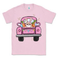Bubblegum Pink easter bunny and truck Classic Tee - MaliasSmallBusiness