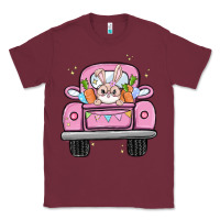 Burgundy easter bunny and truck Classic Tee - MaliasSmallBusiness