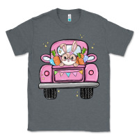 Charcoal Heather easter bunny and truck Classic Tee - MaliasSmallBusiness