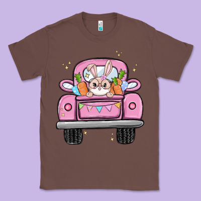 Easter Bunny And Truck Classic Tee Designed By Maliassmallbusiness