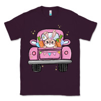 Plum easter bunny and truck Classic Tee - MaliasSmallBusiness