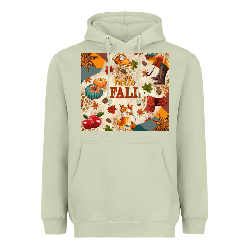 Hello Fall Heavyweight Hoodie by texasbilliewilder | Teevron