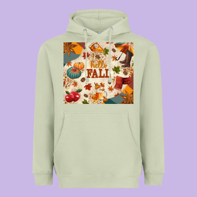 Hello Fall Heavyweight Hoodie Designed By Texasbilliewilder
