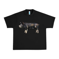 Black berkshire pig Urban Heavy Tee - LillyAllenDesigns