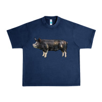 Navy berkshire pig Urban Heavy Tee - LillyAllenDesigns